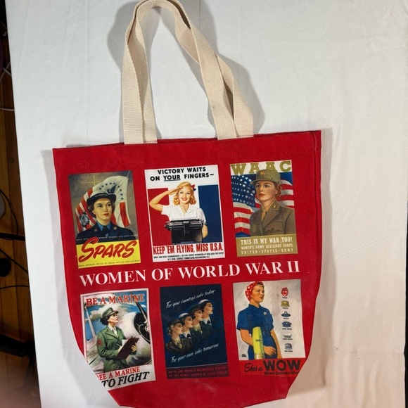 Vintage-Inspired Red Women of WWII Tote Bag - Picture 1 of 9